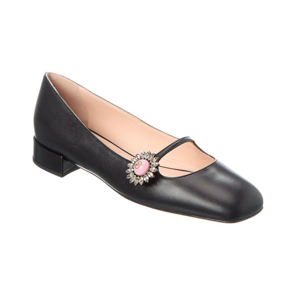 Valentino Leather Mary Jane, Black